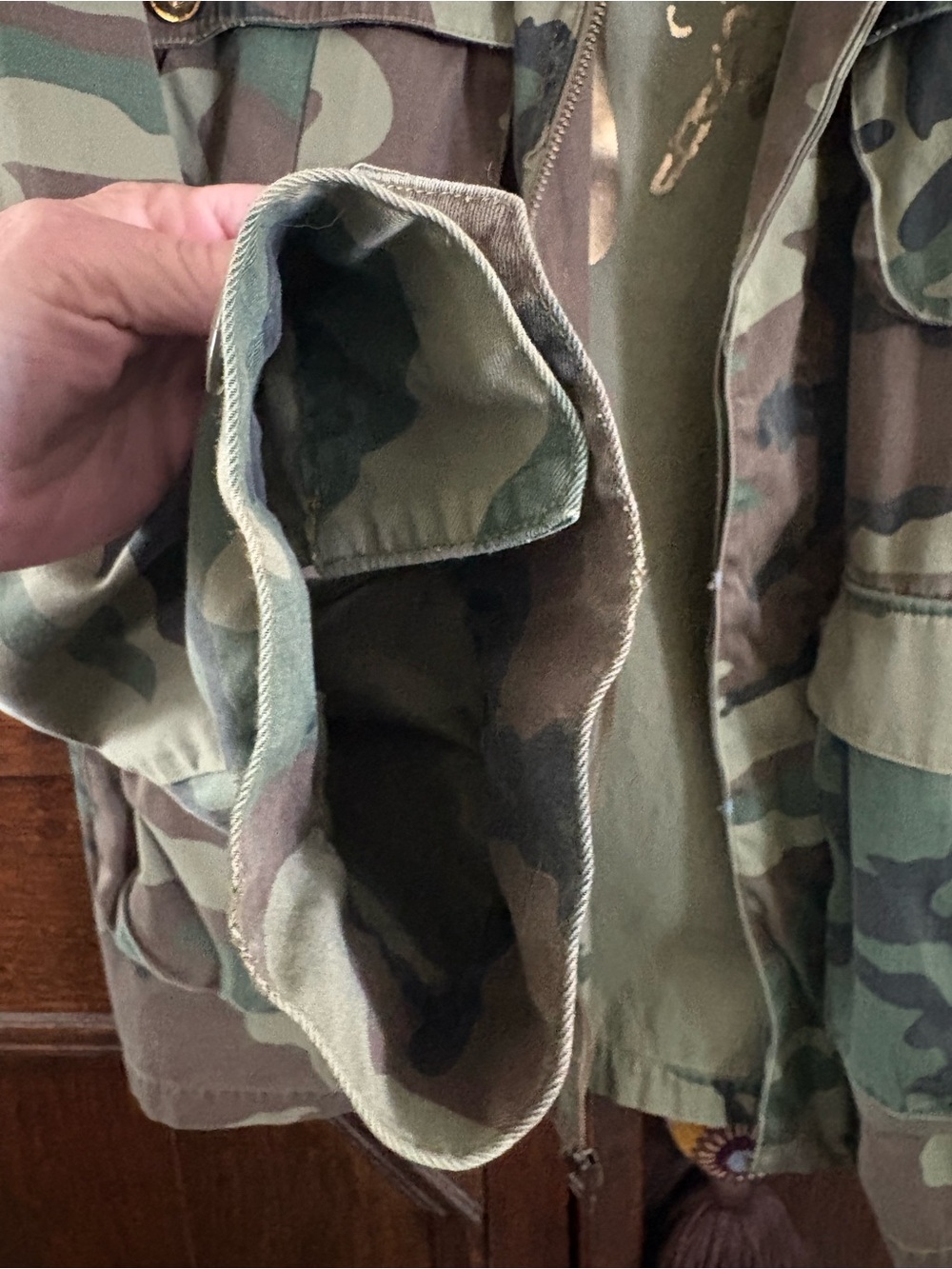 DC Men's Woodland Camo Field Jacket - Green/Brown Size Medium - Picture 4 of 14